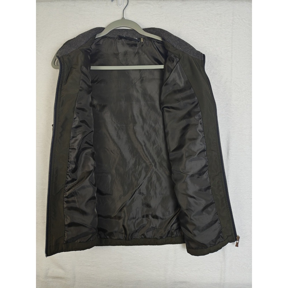 Activology Women's Large Olive Green Quilted Vest Fleece Collar Zip Pockets - Picture 6 of 10